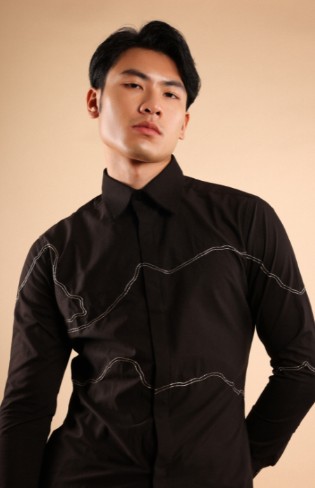 Curved Horizon Shirt in Midnight